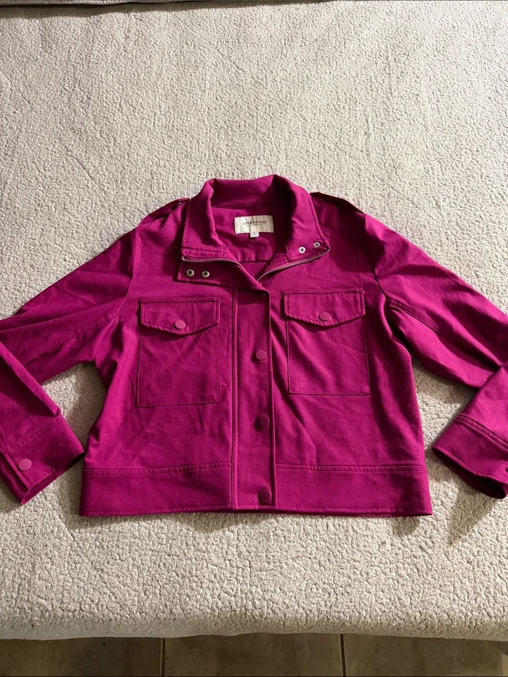 Liverpool Fuchsia Kiss Utility Jacket Size Medium